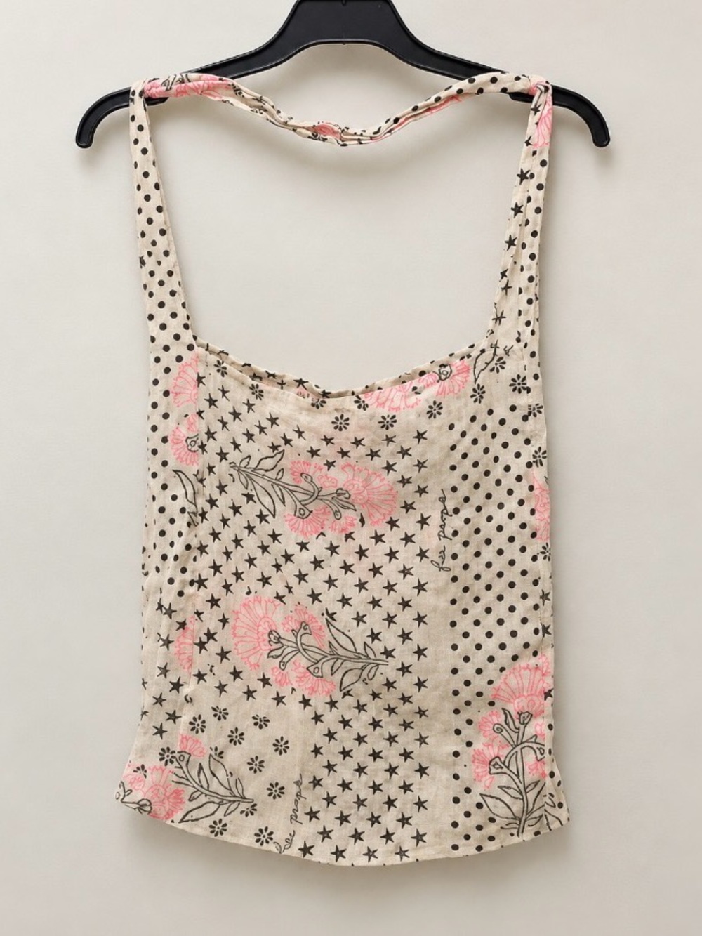 Free People Pink and Black Star Tote